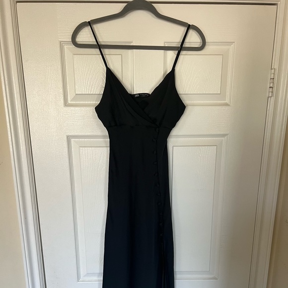 NWT ZARA SILK MIDI DRESS - Picture 3 of 5
